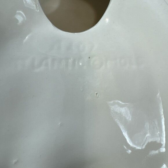 Large Santa Plate Wall Hanging Vintage Atlantic Mold Hand Painted Textured Trim - Picture 9 of 9